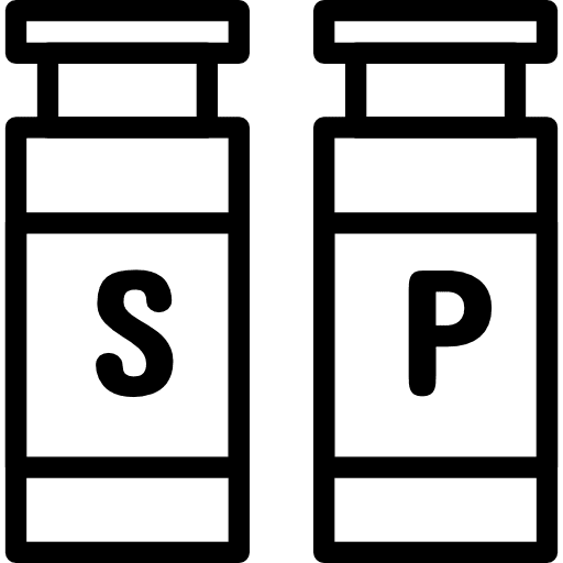 Salt and pepper condiments salt spicy icon