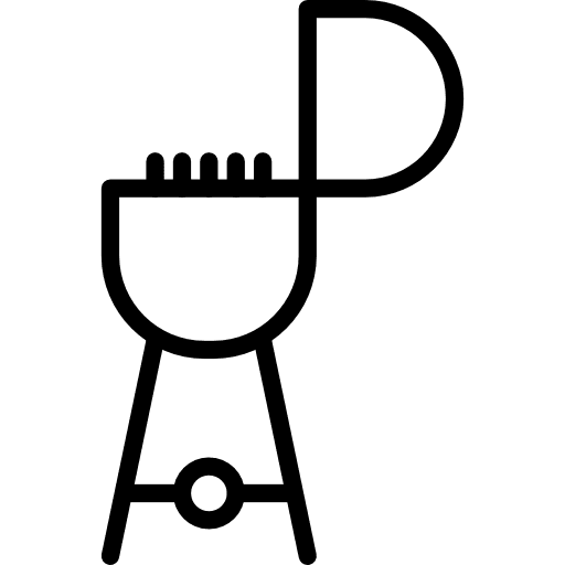 Grill travel grill cooking equipment icon