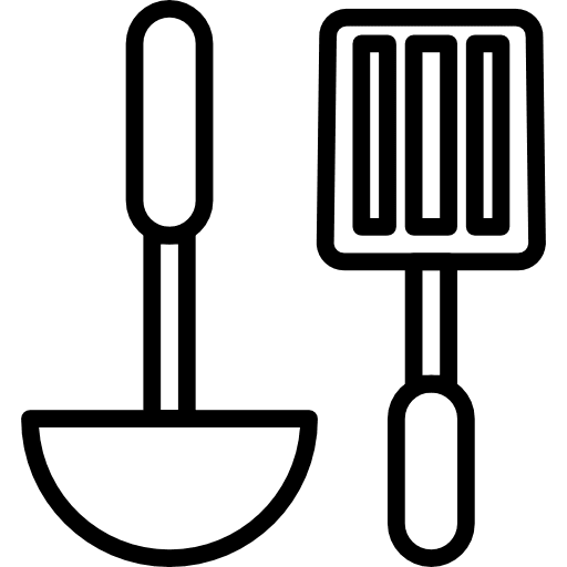 Kitchen utensils kitchen utensils ladle spatula icon