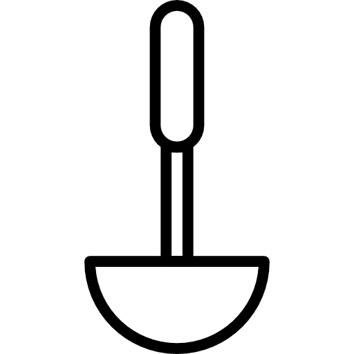 Ladle serve food and restaurant tools and utensils icon