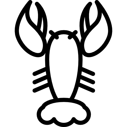 Lobster food and restaurant sea life lobster icon