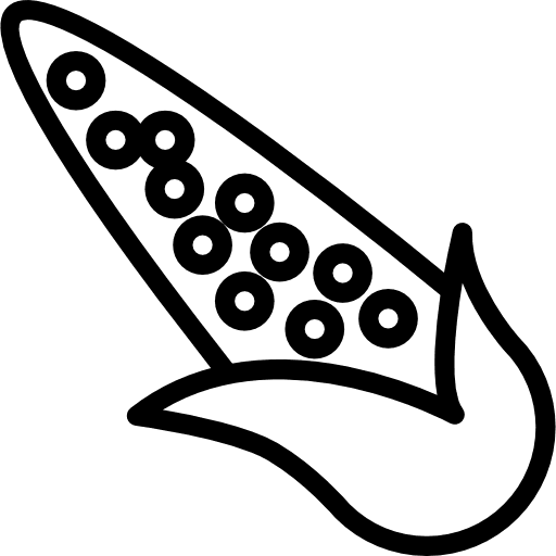 Maize cob food and restaurant food icon