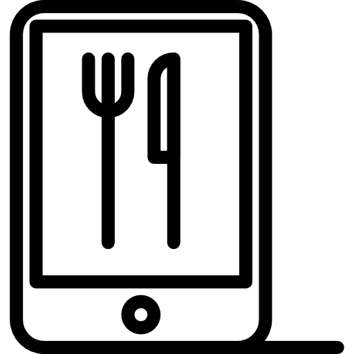 Tablet fork ipad technology icon