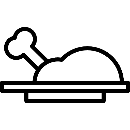 Meat food bone roask icon