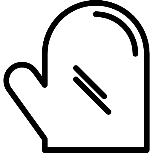 Mitten fireproof protection mitten icon