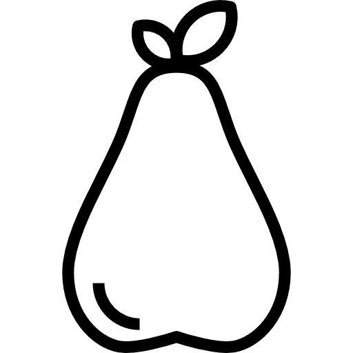 Pear diet food and restaurant food icon