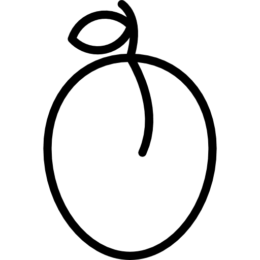 Plum vegan plum fruit icon