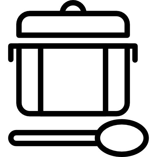 Pot food and restaurant stew boiling icon