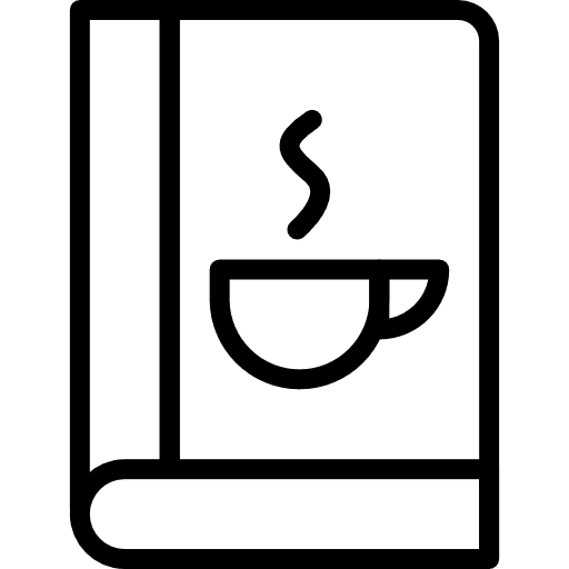 Recipe book cooking ingredients kitchen icon