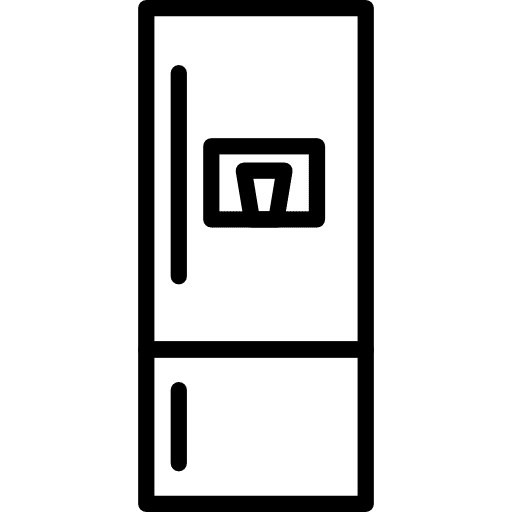 Refrigerator furniture and household food and restaurant kitchen icon