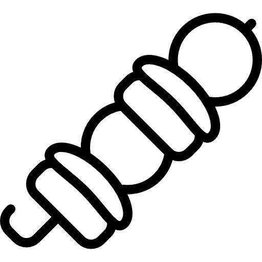 Skewers meat barbecue kebab icon