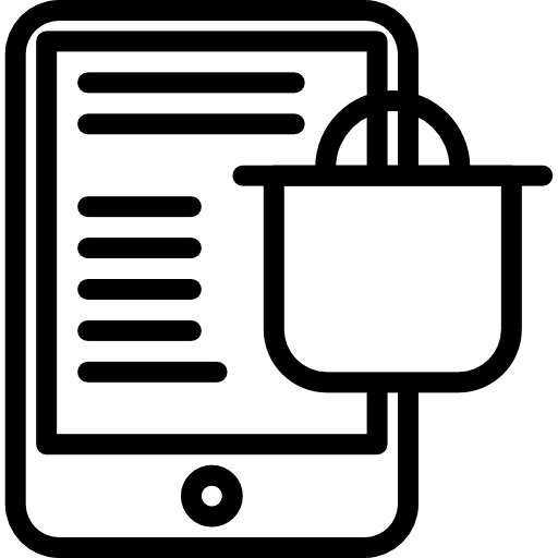 Tablet cooking touch screen technology icon