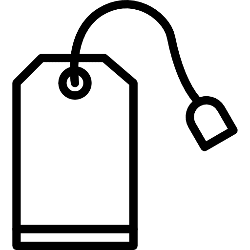 Tea bag infusion hot drink bag icon