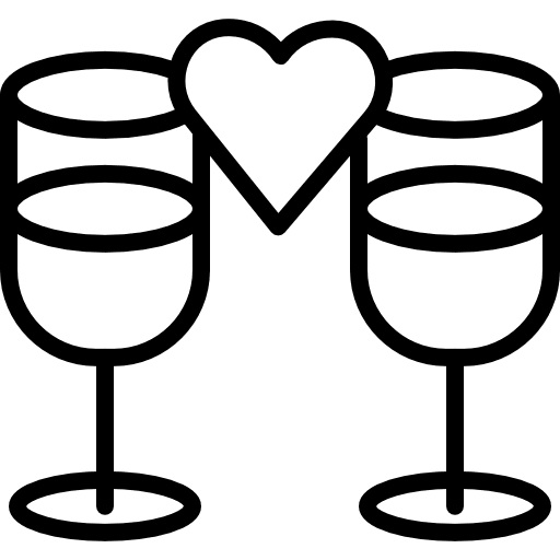 Wine food and restaurant alcohol glass icon