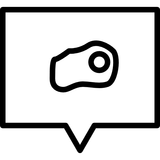 Chat conversation food speech bubble icon