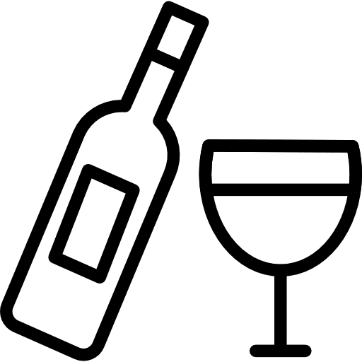 Wine alcoholic drinks food alcohol icon