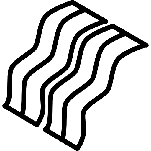 Bacon bacon food and restaurant bacon strips icon