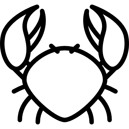 Crab aquatic animal beach icon