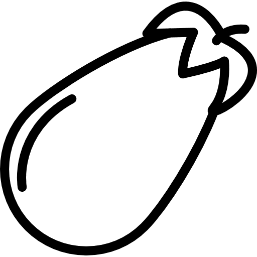 Eggplant aubergine healthy food diet icon