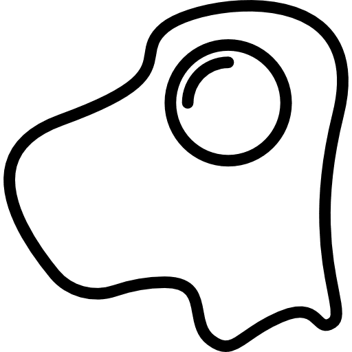 Fried egg fried food candy icon