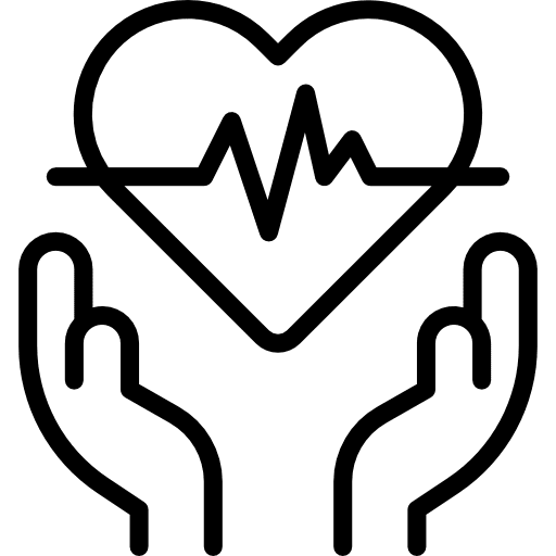 Heart rate cardiogram heart rate healthcare and medical icon