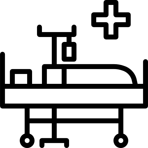 Hospital bed medical healthcare and medical hospital icon