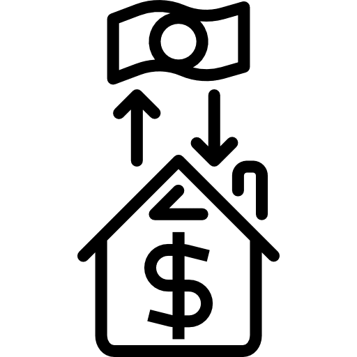 Real estate property home exchange icon