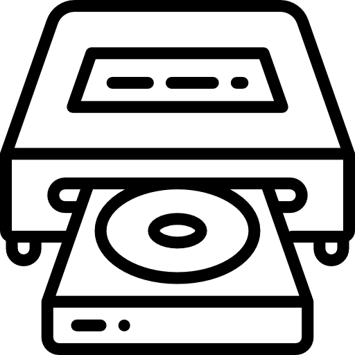 Cd player drive electronics dvd icon