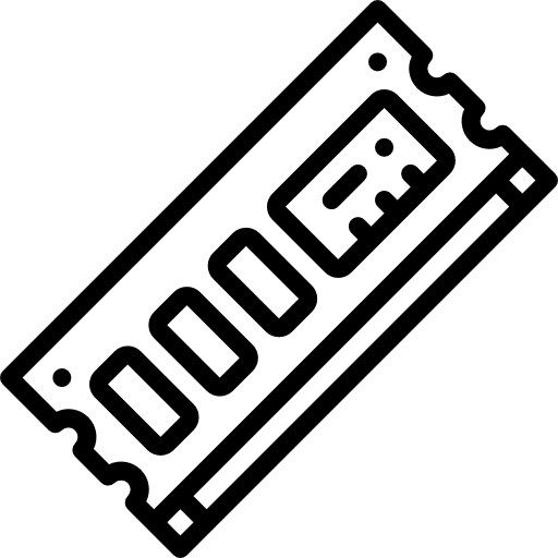 Ram memory electronics electronic chip icon
