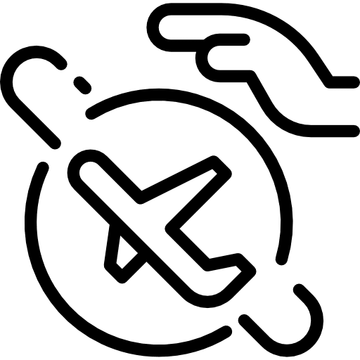 Travel transportation airport plane icon