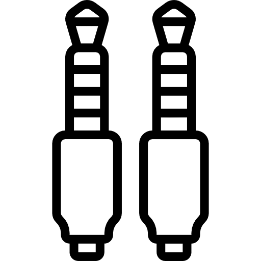 Audio jack cable audio technology icon