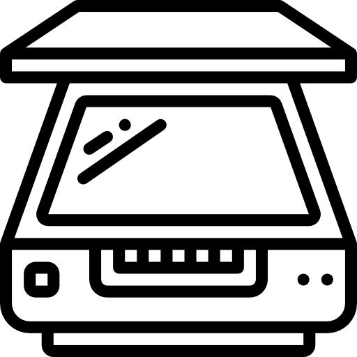 Scanner scanning multimedia scanner icon