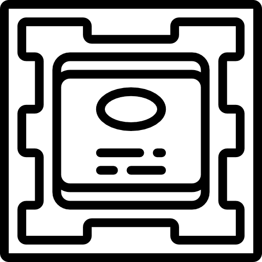 Cpu processor electronic chip icon