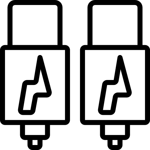 Thunderbolt technology electronic thunderbolt icon