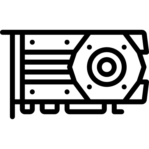 Video card device multimedia technology icon