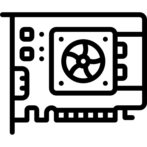 Graphic card electronic electronics video card icon