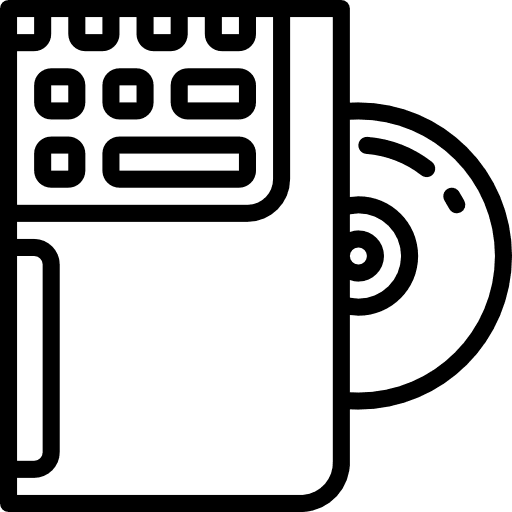 Compact disc dvd bluray music player icon