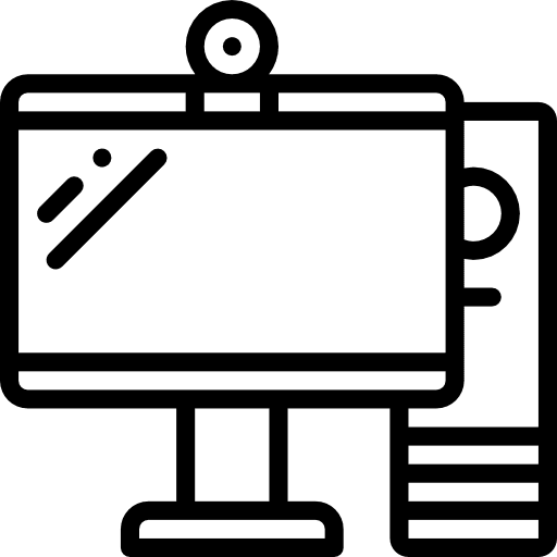 Computer screen tower pc icon