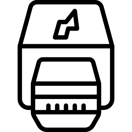 Thunderbolt connector computer connection icon