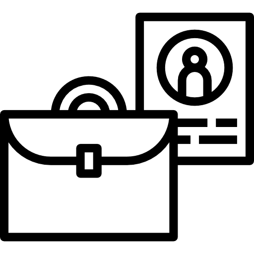 Portfolio briefcase suitcase curriculum vitae icon