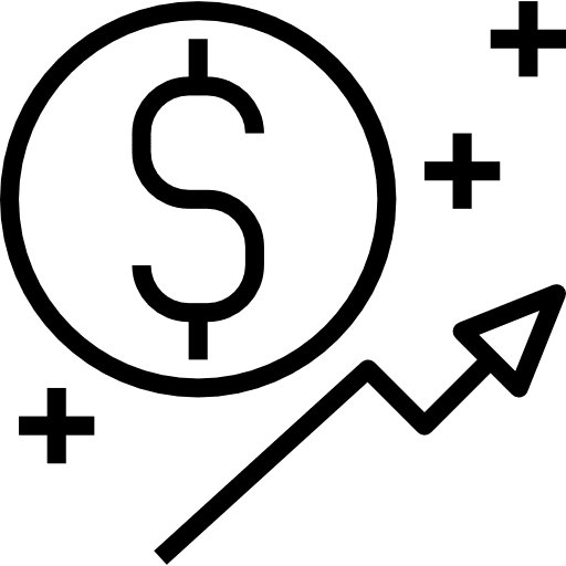 Yield profit yield arrow icon