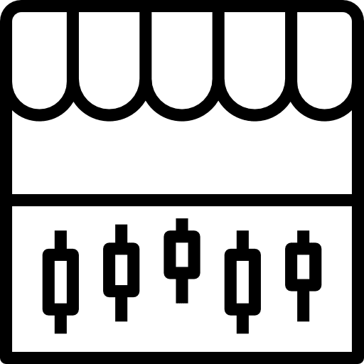 Stock commerce and shopping stock market icon