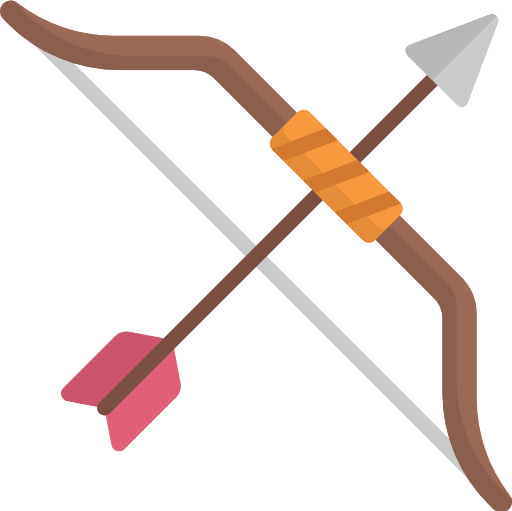 Archery weapon sports and competition miscellaneous icon