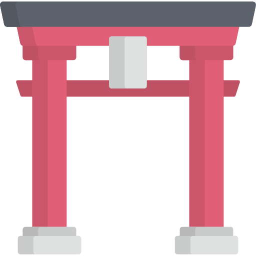 Torii gate japan monuments building icon