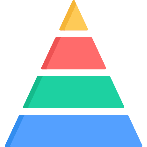 Pyramid stats pyramid graph icon