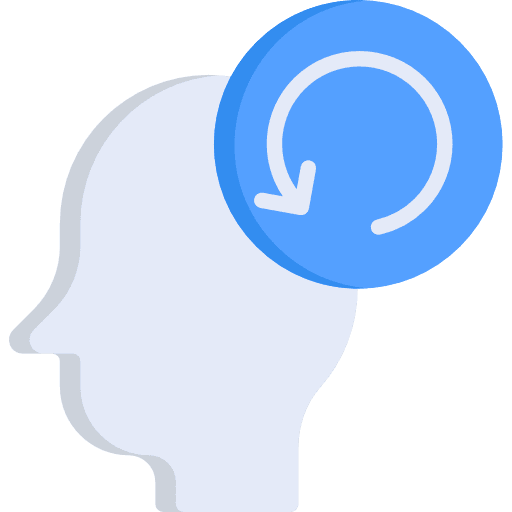 Thinking arrows process gear icon