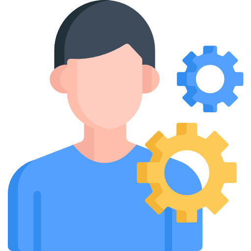 Thinking mind gear think icon