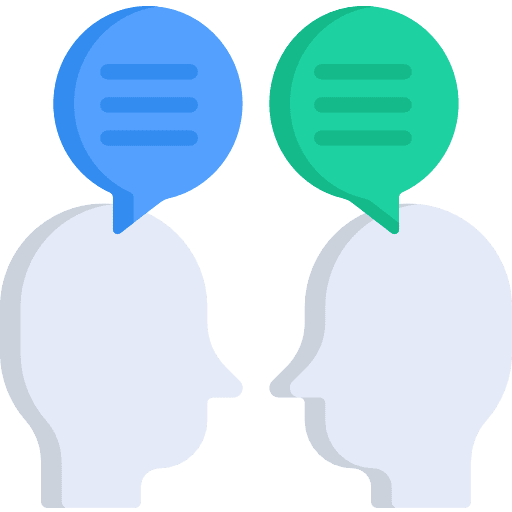Relationship psychology conversation mental icon