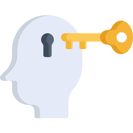 Solution psychology motivation head icon