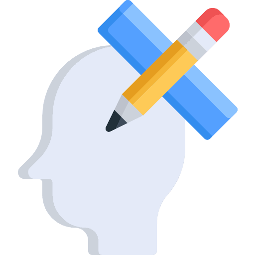 Creative mind bulb education user icon